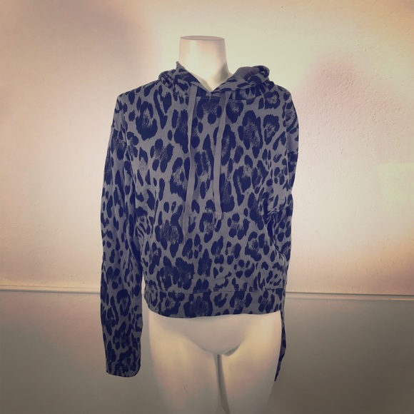 Socialite Cheetah Print Cropped Hoodie - Picture 1 of 6
